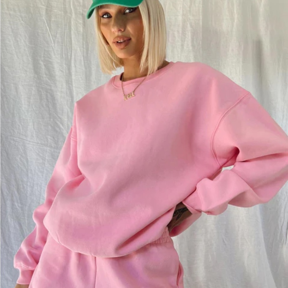 Princess Polly Pink Oversized Long Sleeve Hoodie